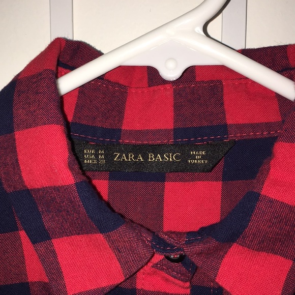 Zara Basic Checkered Button Down - Picture 2 of 5